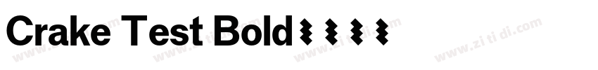 Crake Test Bold字体转换